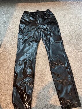 Commando Black Patent Straight Leg Pants